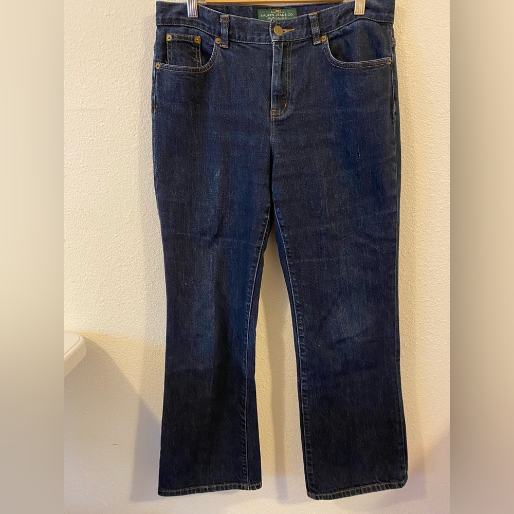 Ralph Lauren Blue Flare Wide Leg Jeans